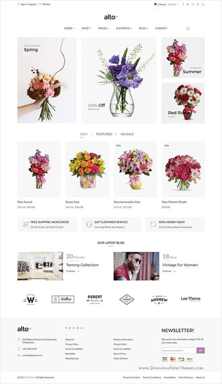 Giao diện website shop bán hoa đẹp 13