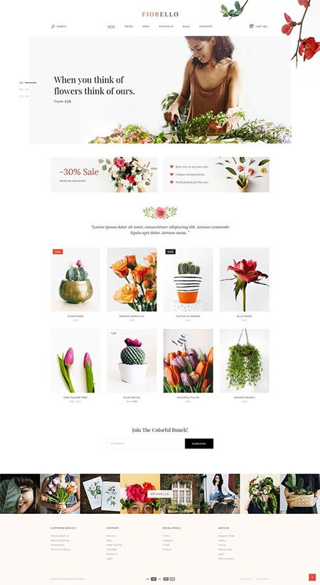 Giao diện website shop bán hoa đẹp 24