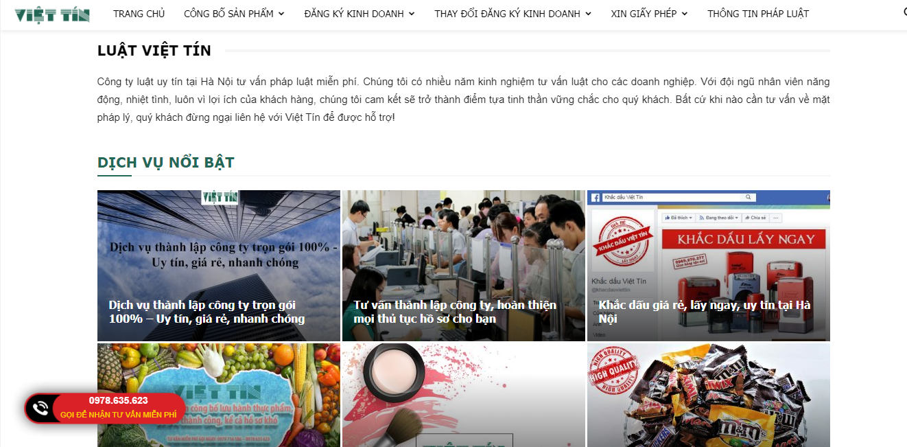 Website Công ty Luật Việt Tín