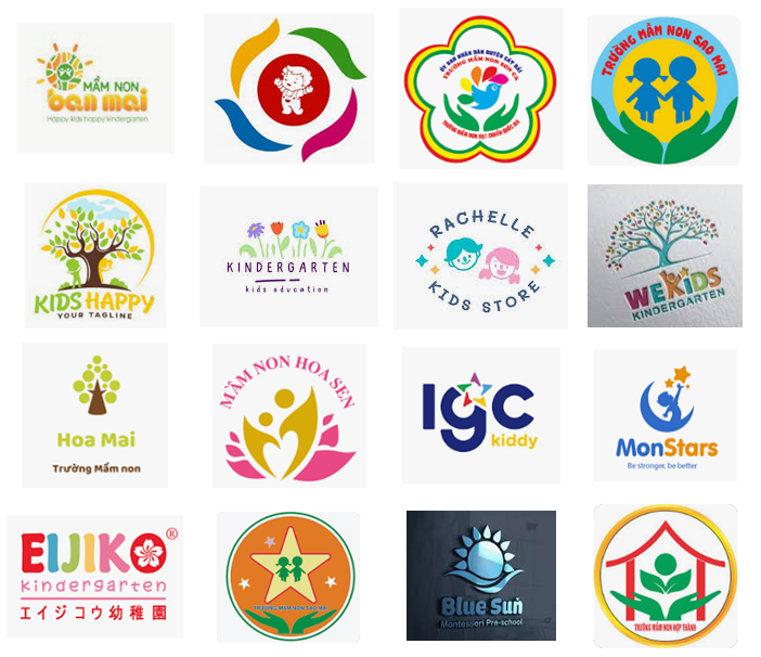 Thiết kế logo trường mầm non Dân lập - Tư thục tại Tất Thành: sáng tạo, chuyên nghiệp, thu hút