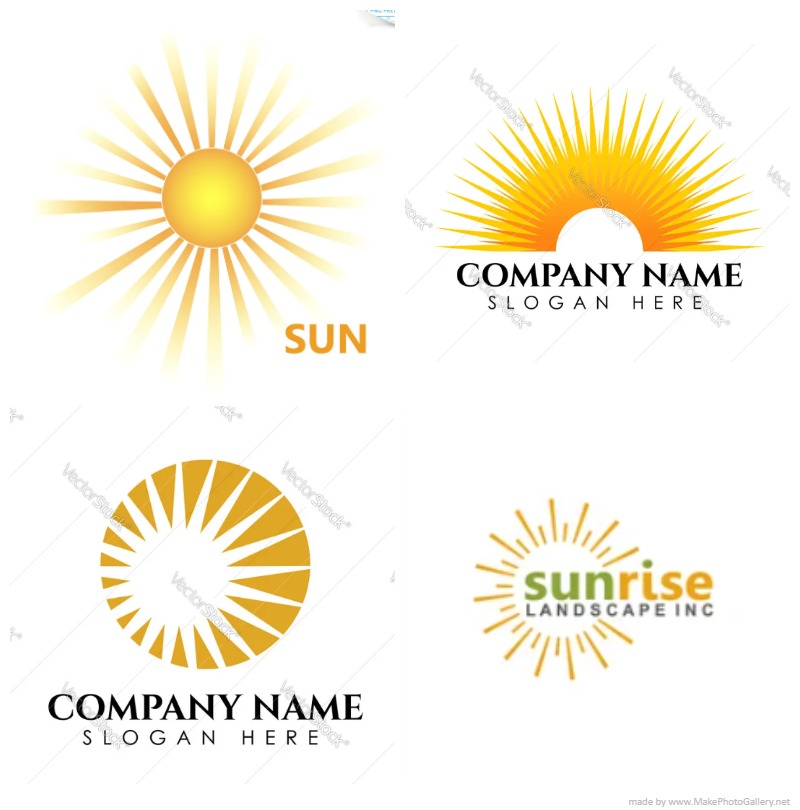 Logo Tia nắng đẹp - dạng ánh sáng rực rỡ 