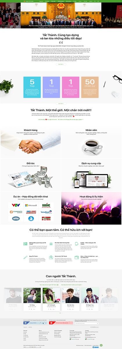 Landing page giới thiệu công ty Tất Thành