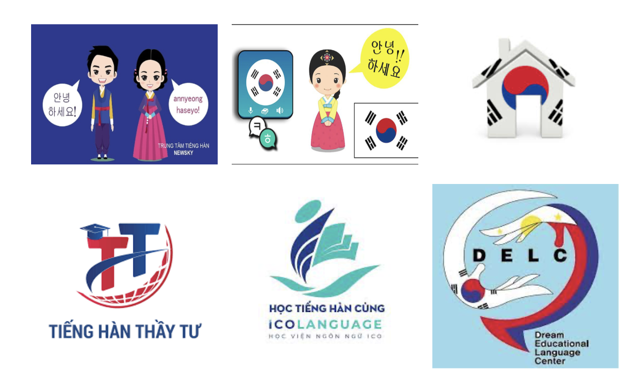 Thiết kế logo trung tâm tiếng Hàn đẹp ở Hà Nội -Tất Thành 4