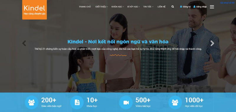 Trang chủ website dạy học trực tuyến - 1