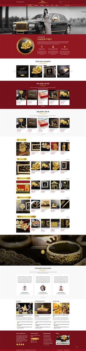 Mẫu website bán hàng Goldviet24k