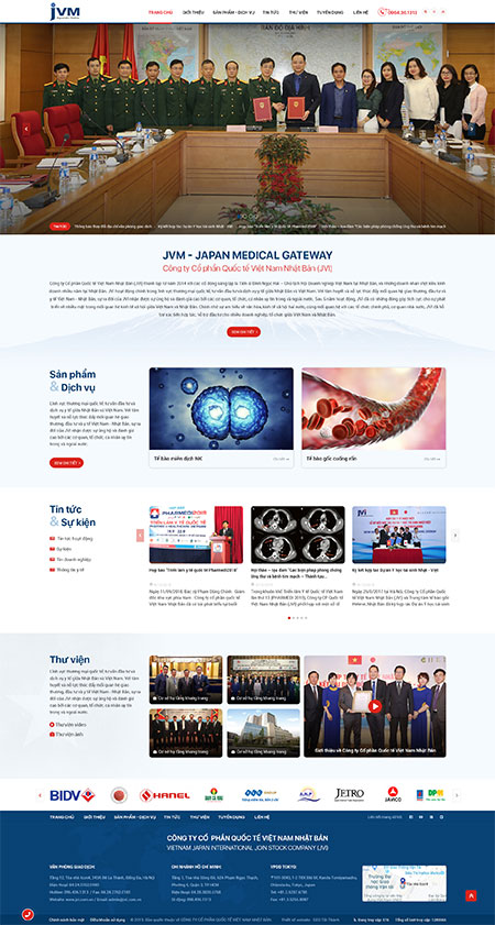 Website công ty dược phẩm JVM