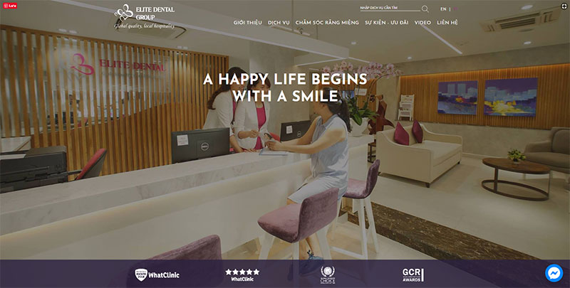 #2: Website nha khoa Elite Dental Group