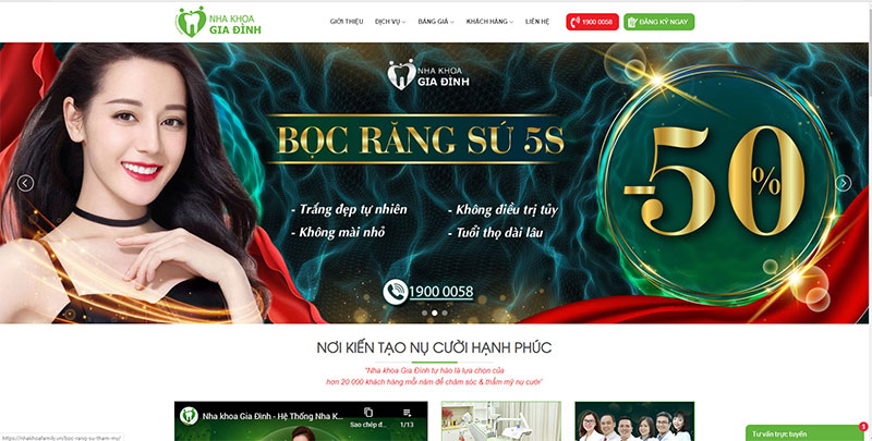 #5: Website nha khoa gia đình