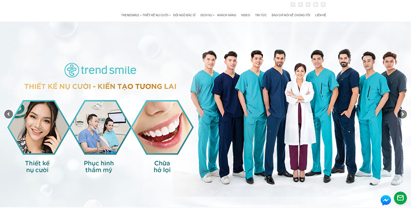 #8: Website nha khoa Trend smile