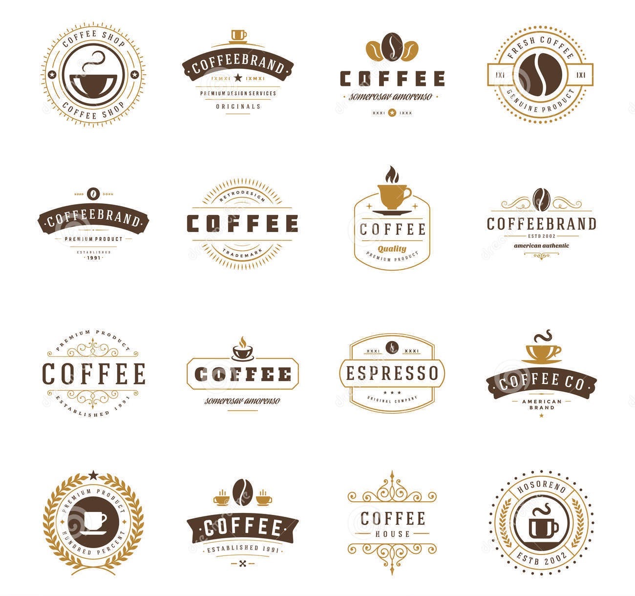 Ý tưởng thiết kế logo quán cafe 11