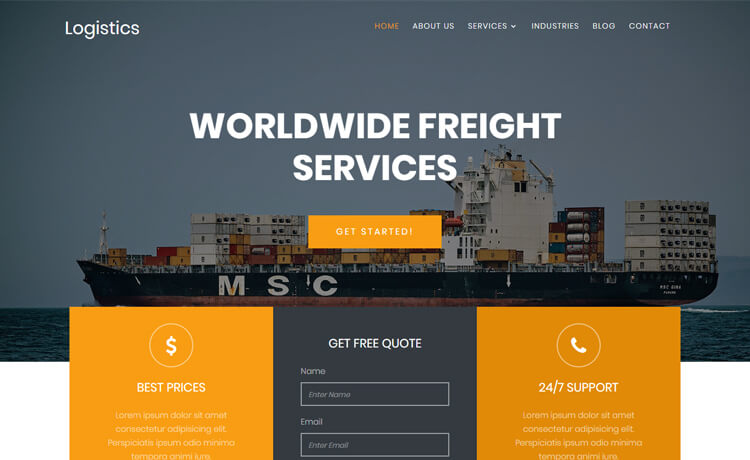 Giới thiệu dịch vụ thiết kế website logistics