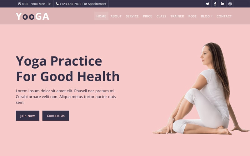 Thiết kế website yoga