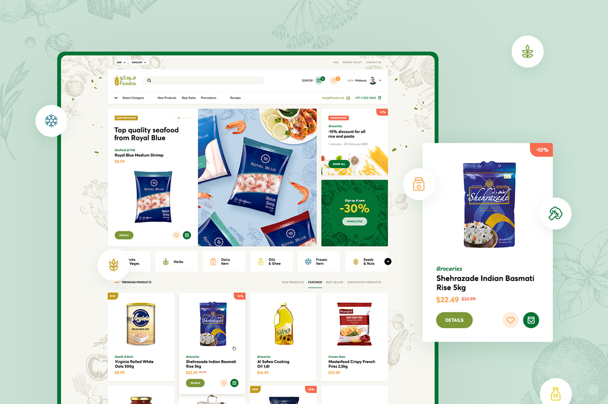 Webcuaban.vn cập nhật 10 mẫu website Lĩnh vực bán Thực phẩm