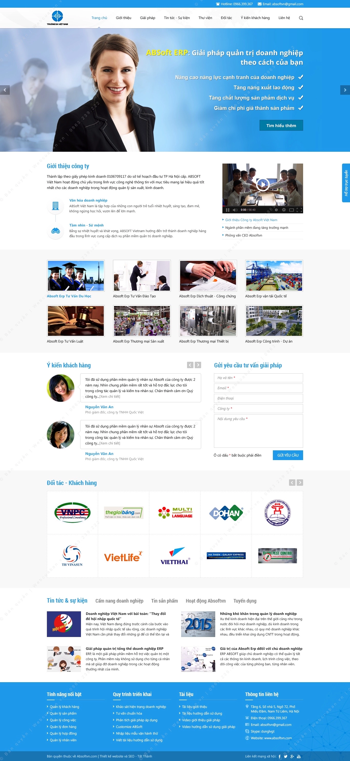 Trang chủ website