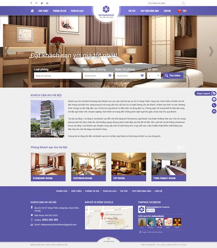 Mẫu website Khách sạn 2