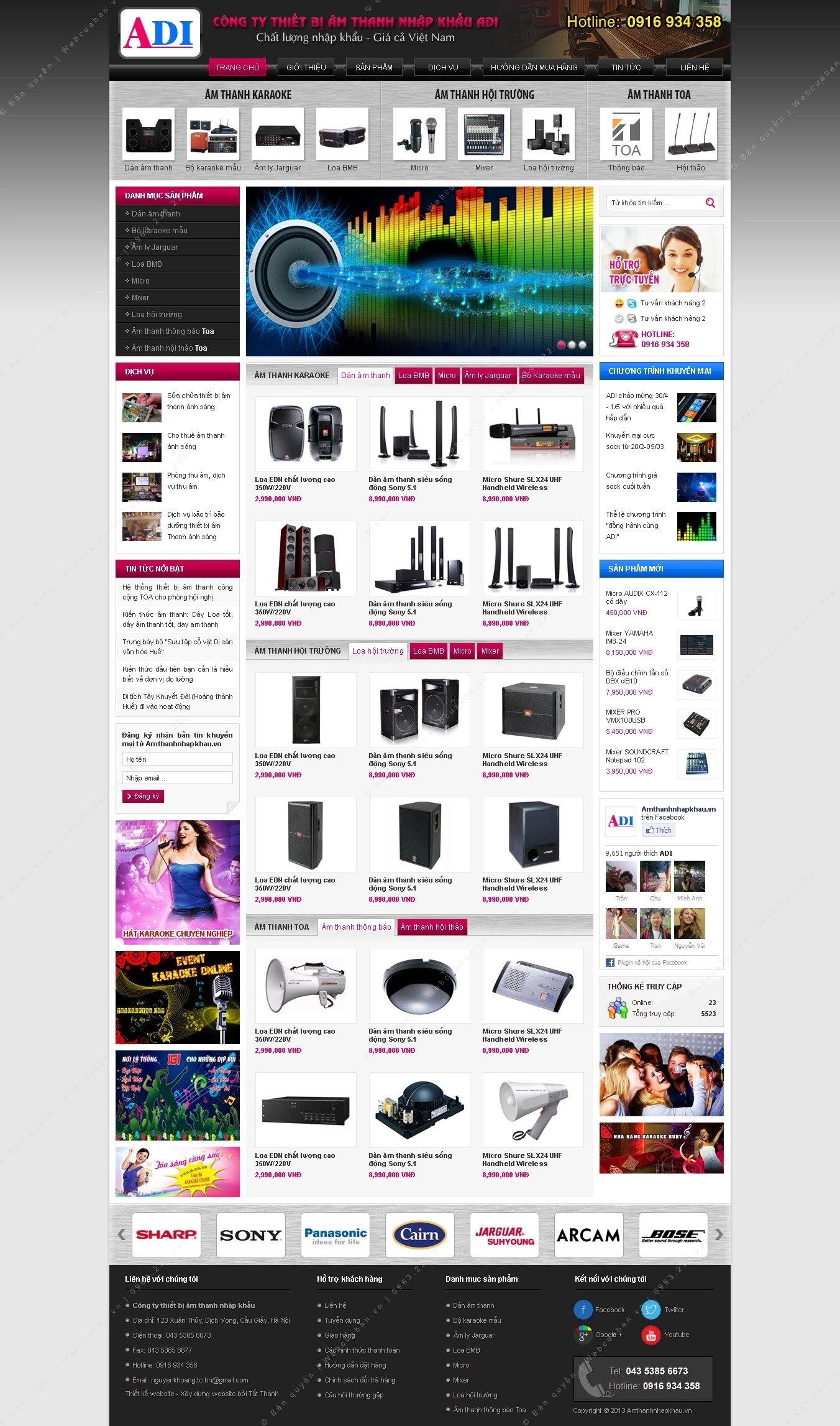 Trang chủ website