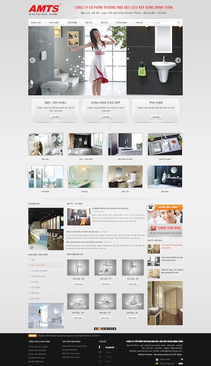 Mẫu website Thiết kế nội thất 1
