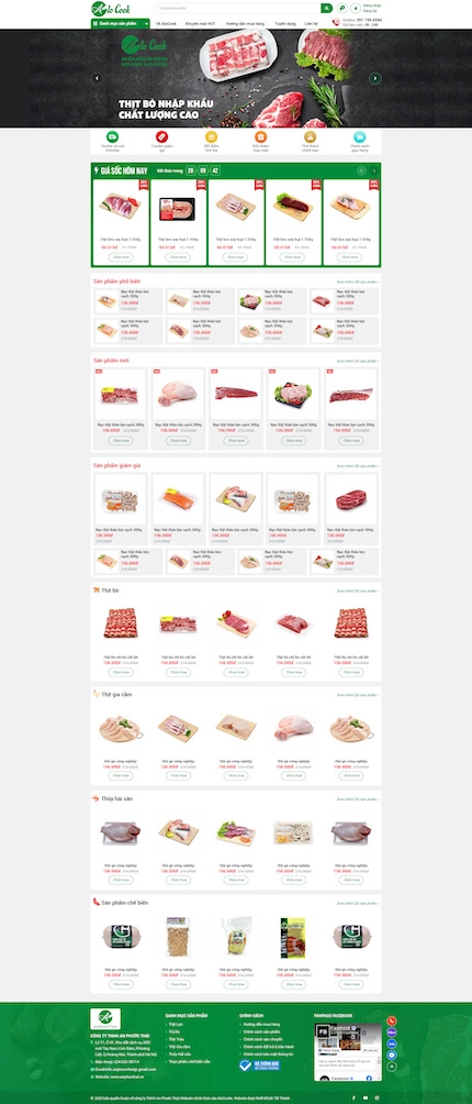 Mẫu website bán thực phẩm 1