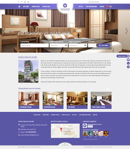 Mẫu website Khách sạn 14