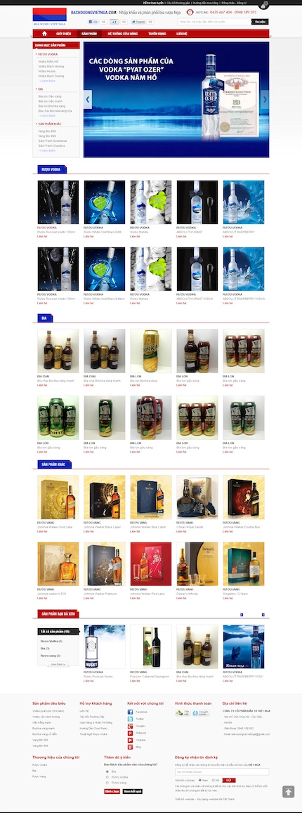Mẫu website bán rượu 1