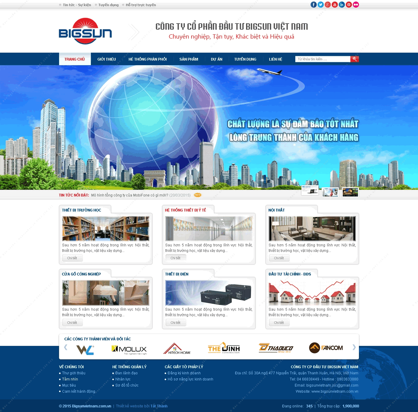 Trang chủ website