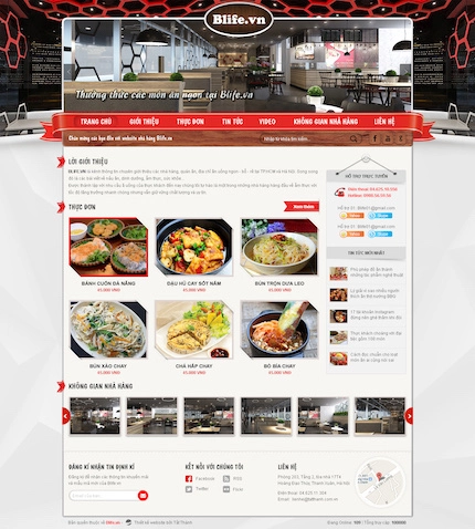 Mẫu website nhà hàng 6