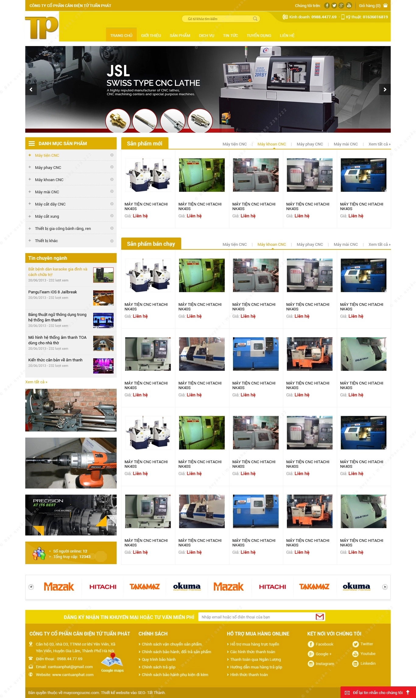 Trang chủ website