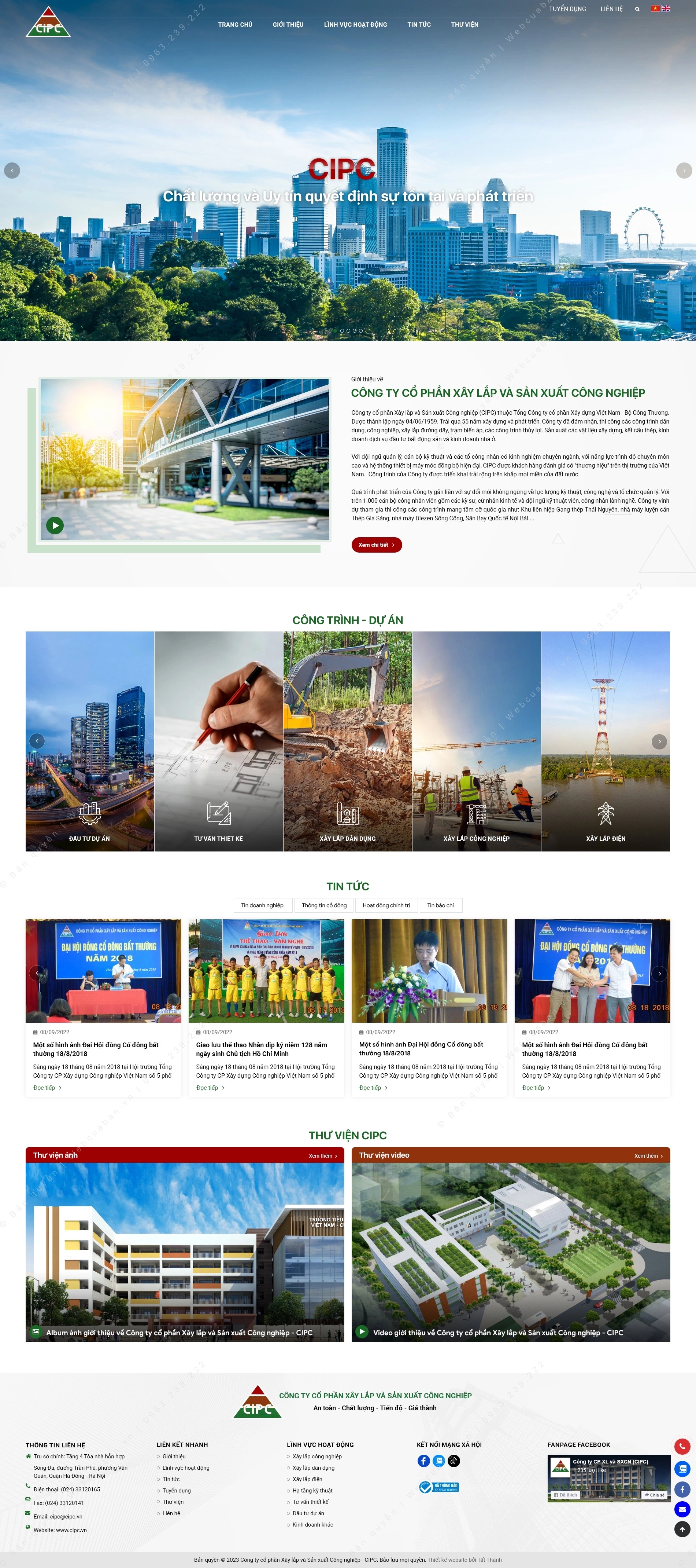 Trang chủ website