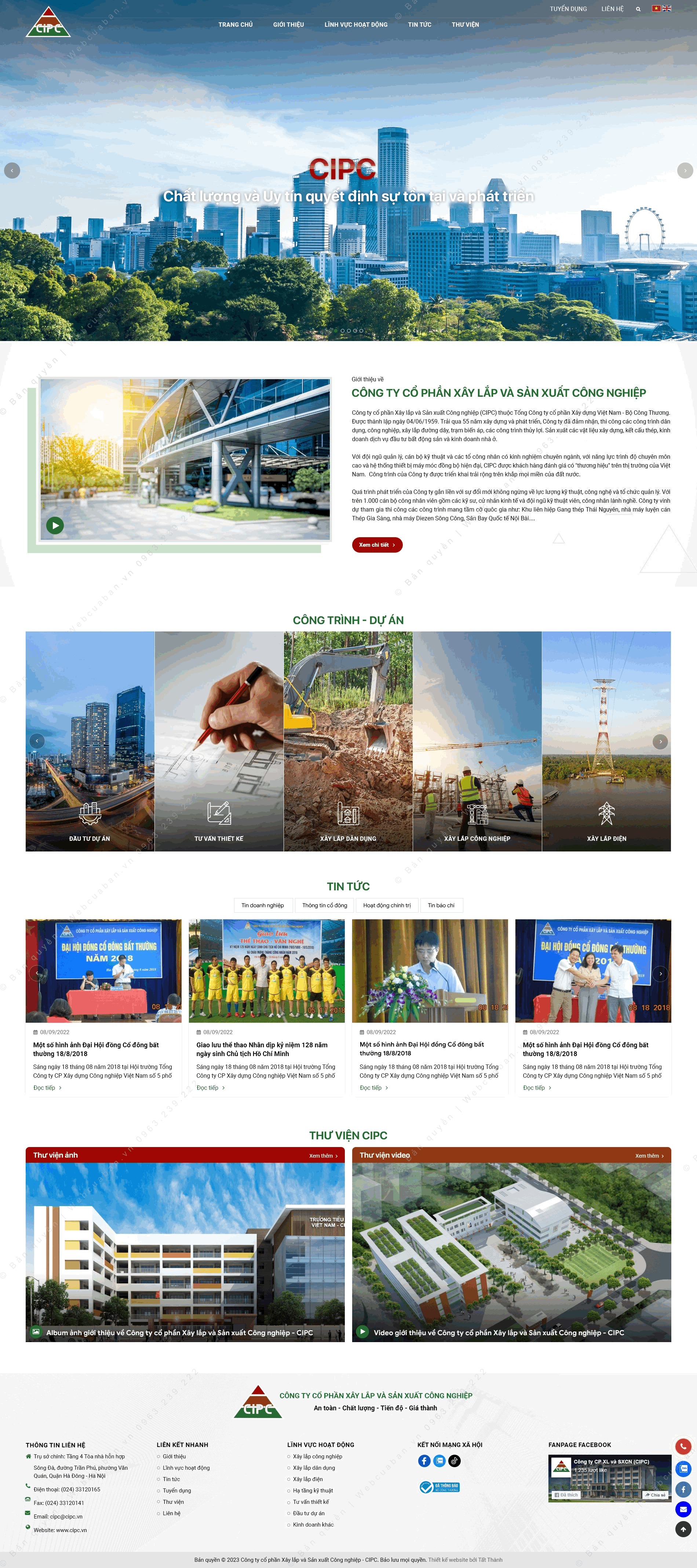 Trang chủ website