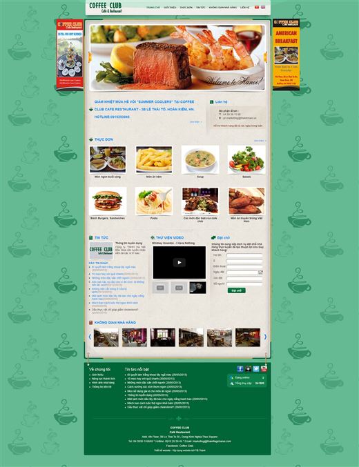 Mẫu website nhà hàng 30
