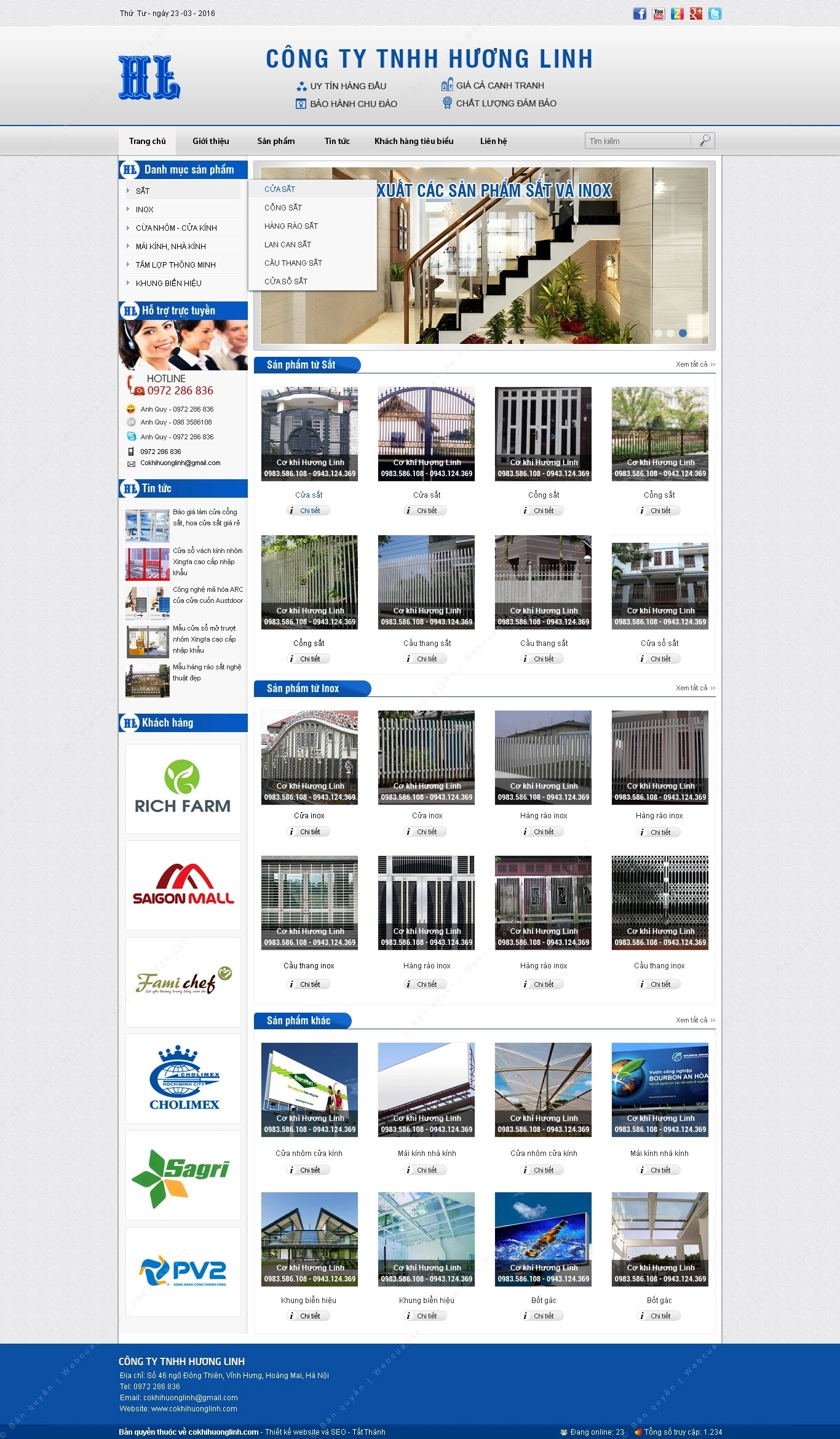 Trang chủ website