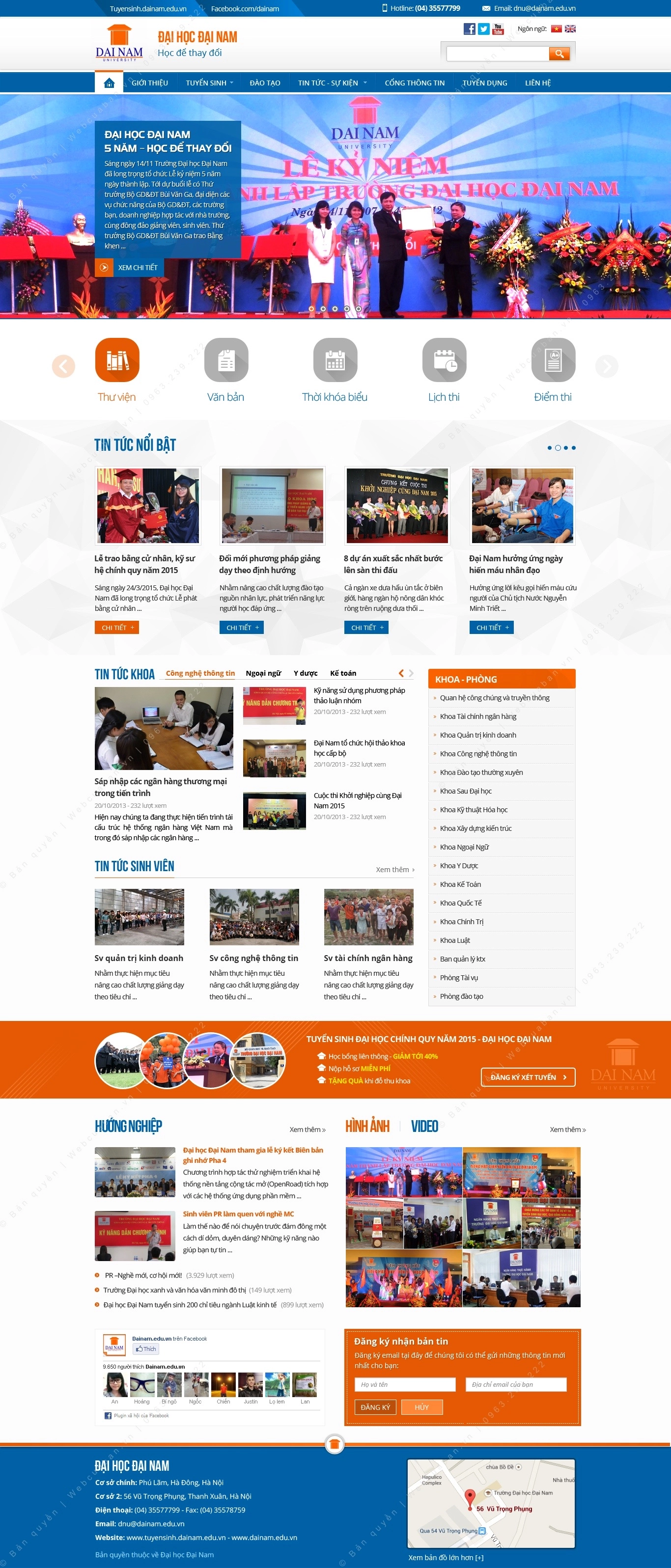 Trang chủ website