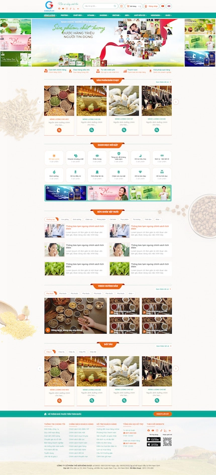 Mẫu website công ty thực phẩm 4
