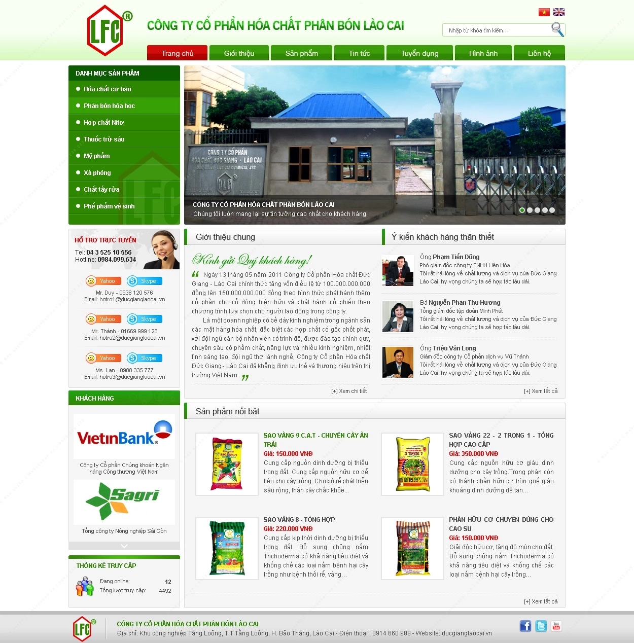 Trang chủ website