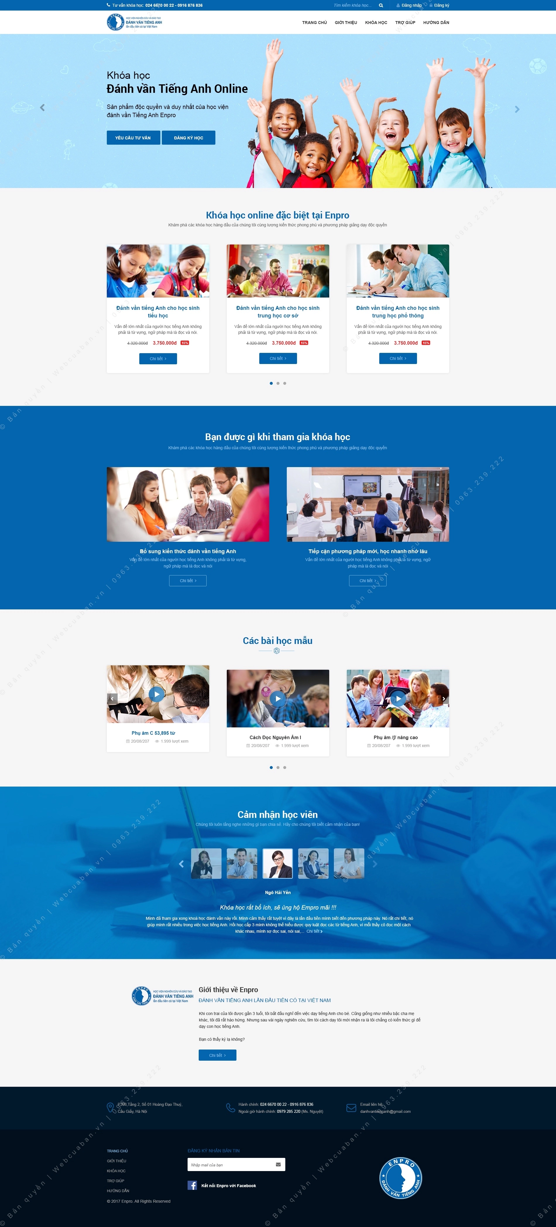 Trang chủ website