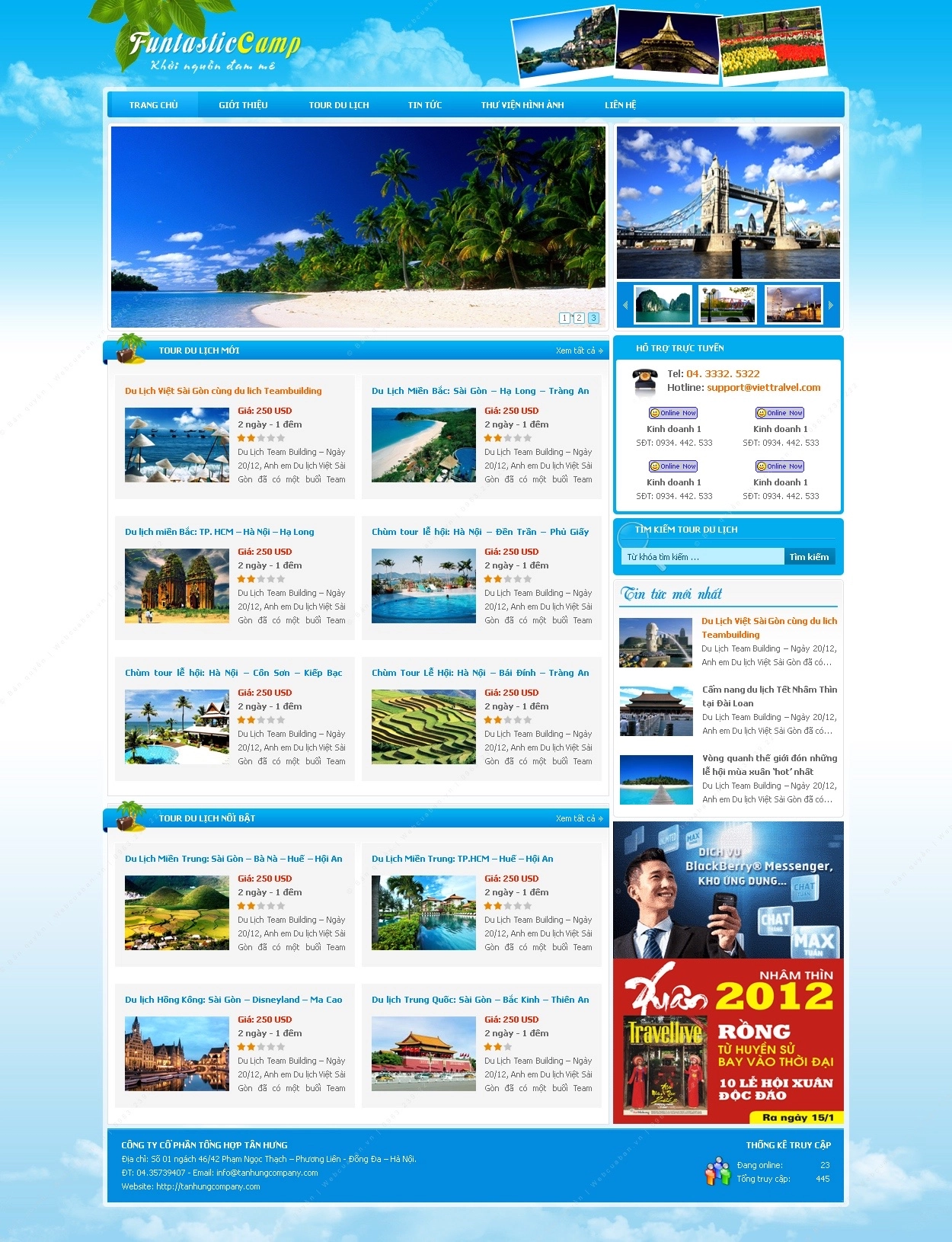 Trang chủ website