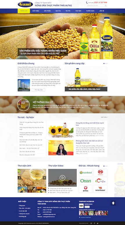 Mẫu website công ty thực phẩm 5