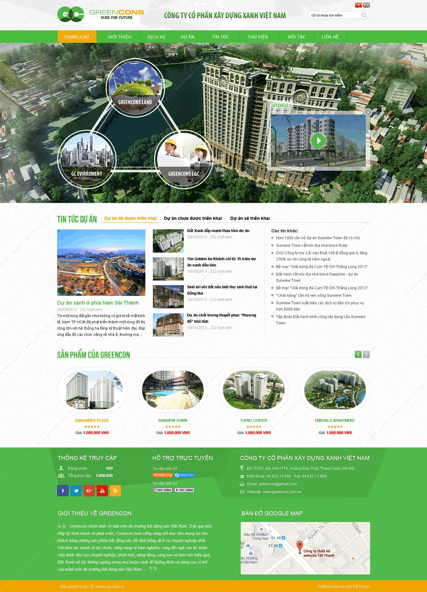 Trang chủ website