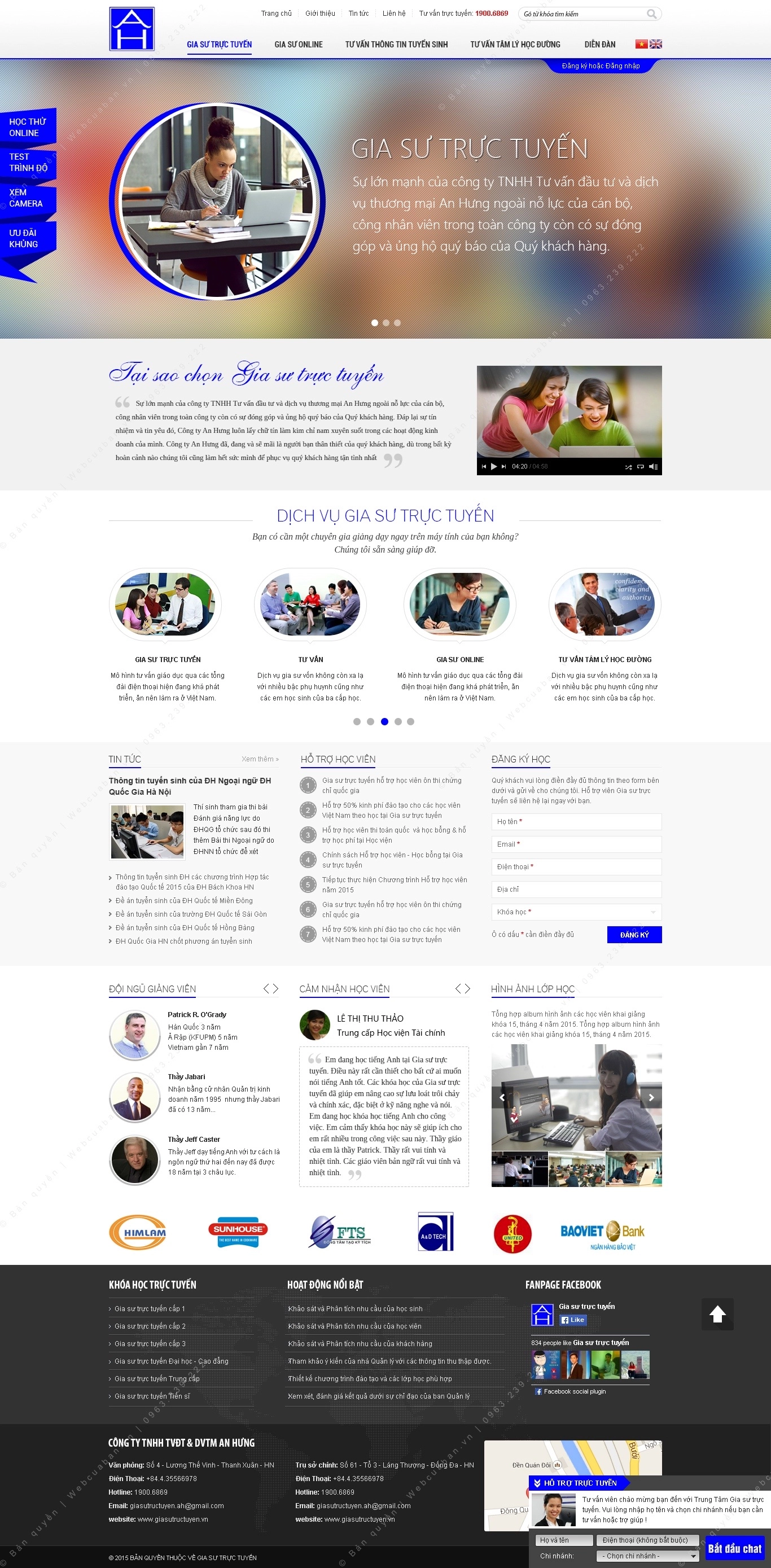 Trang chủ website