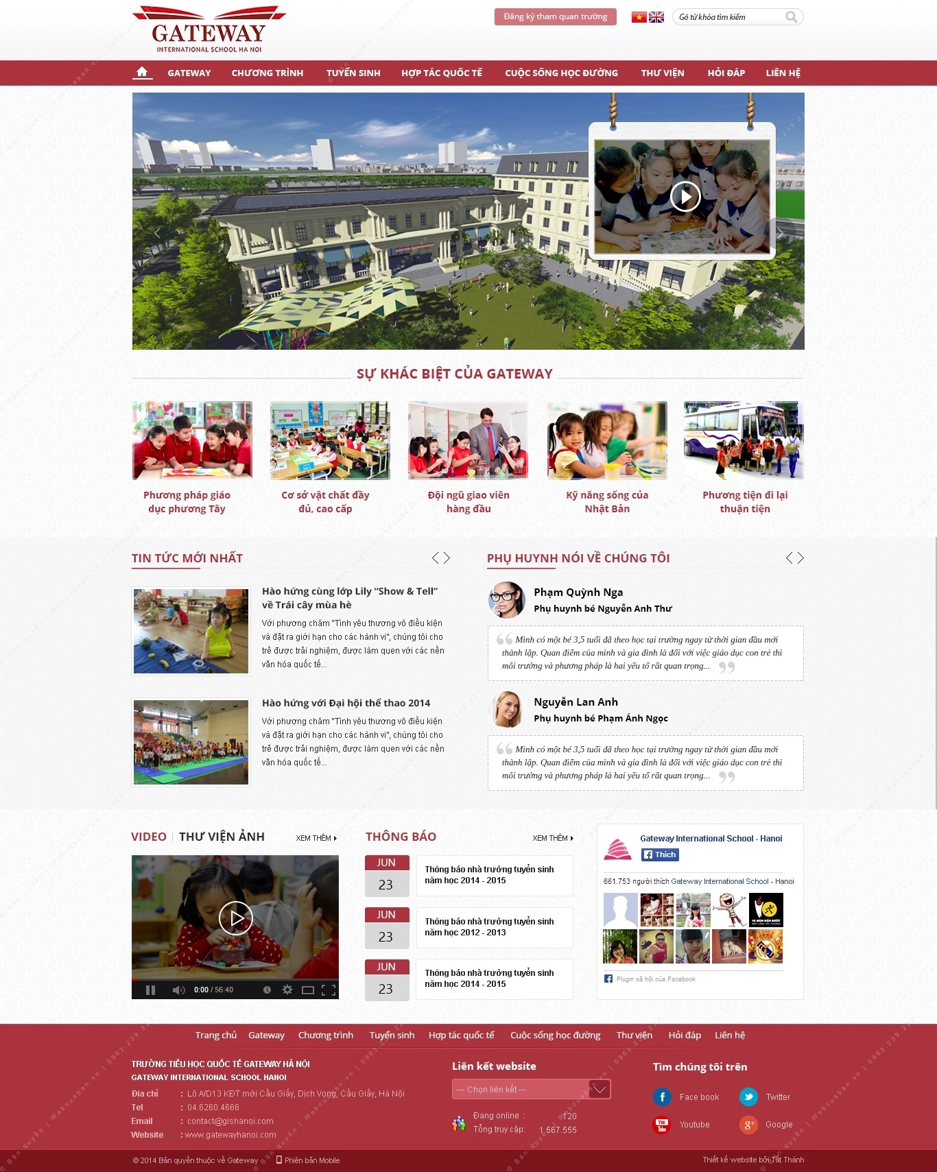 Trang chủ website