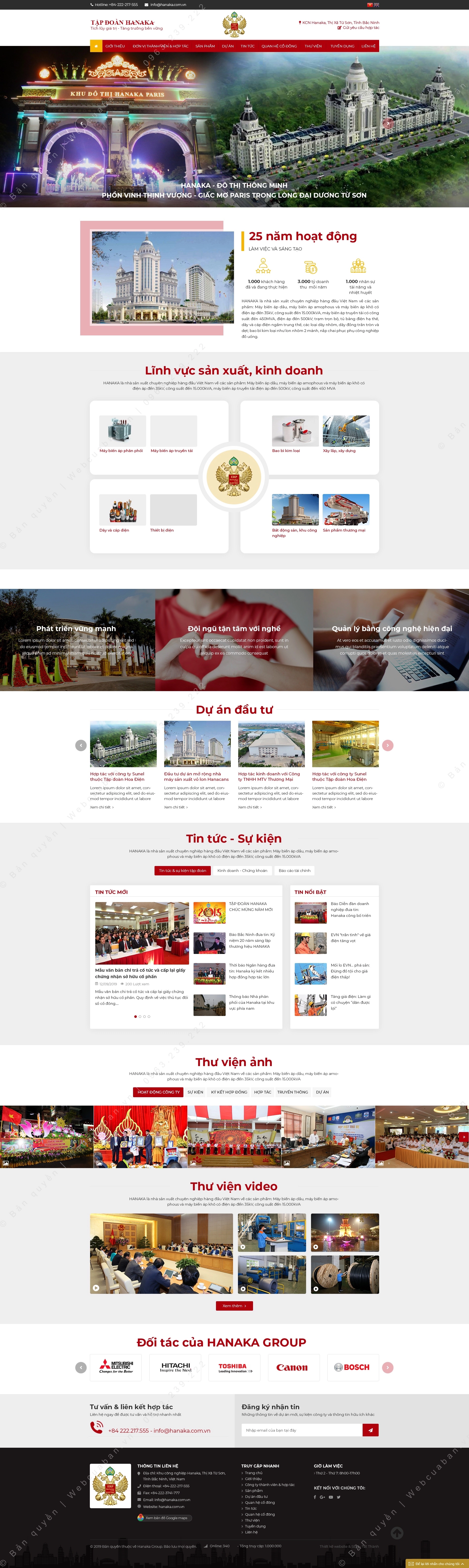 Trang chủ website