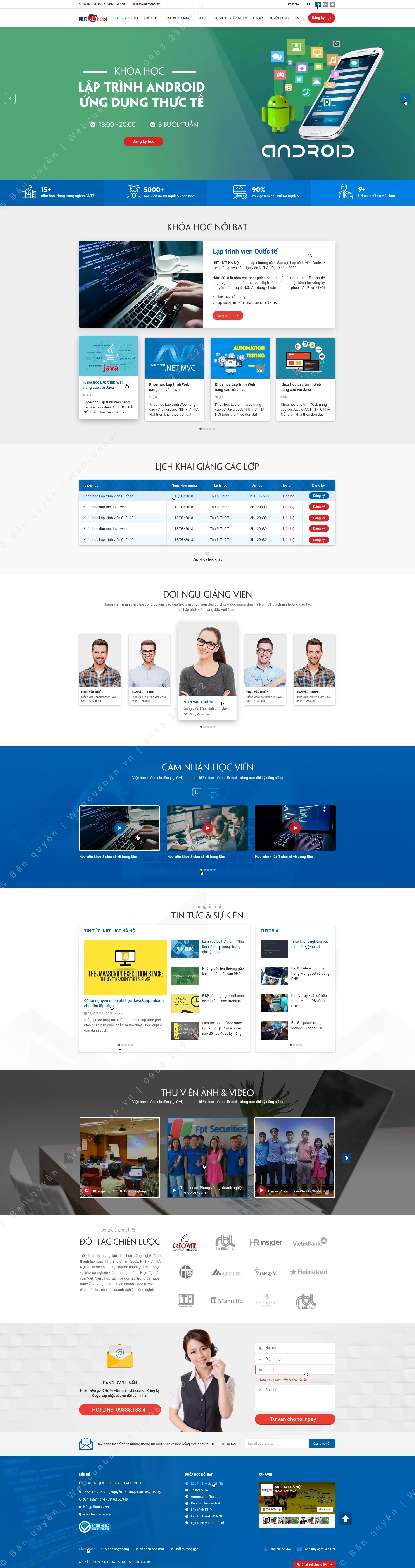 Trang chủ website