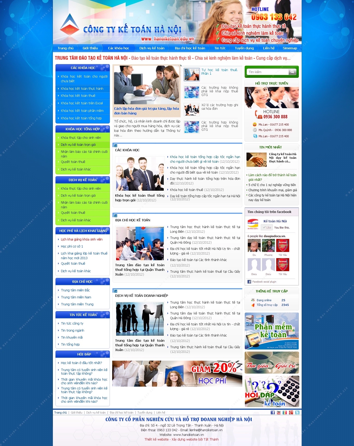 Trang chủ website