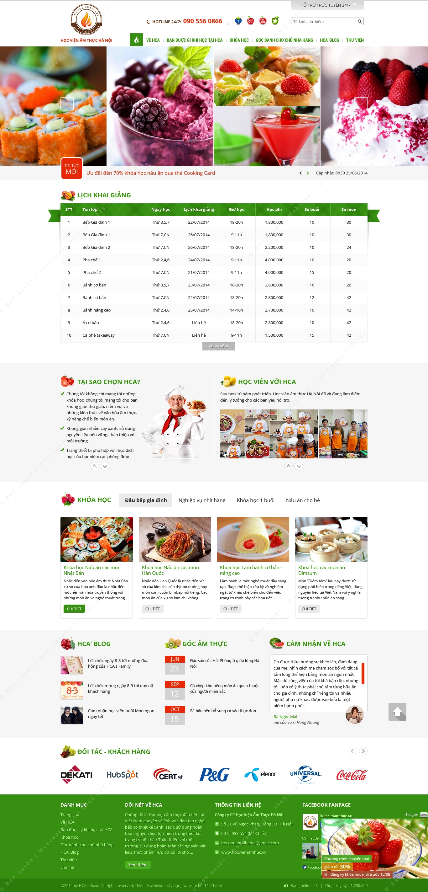 Trang chủ website