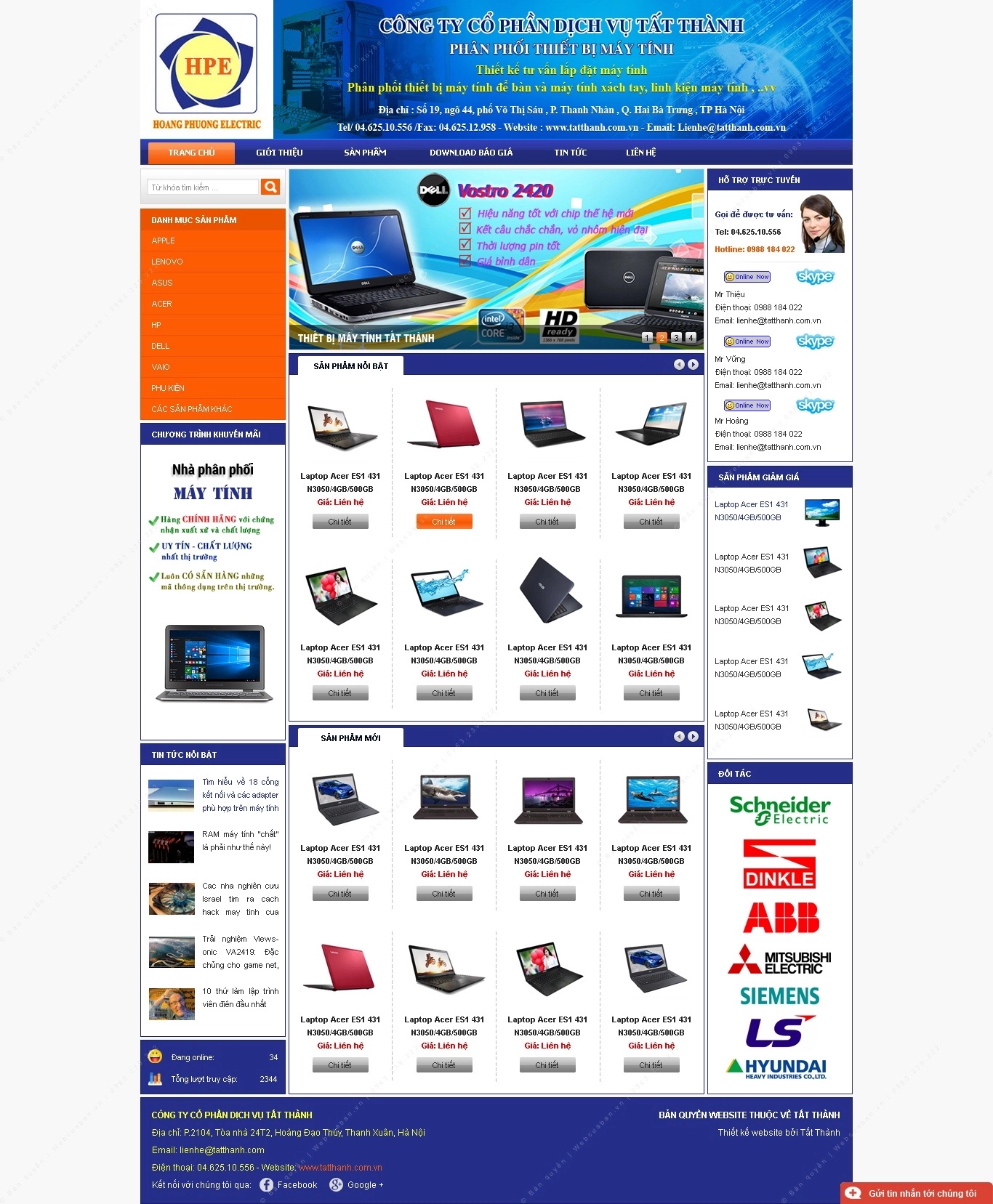 Trang chủ website