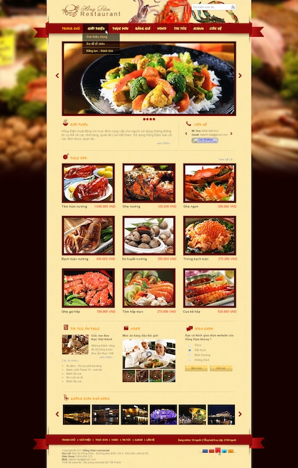 Mẫu website nhà hàng 7