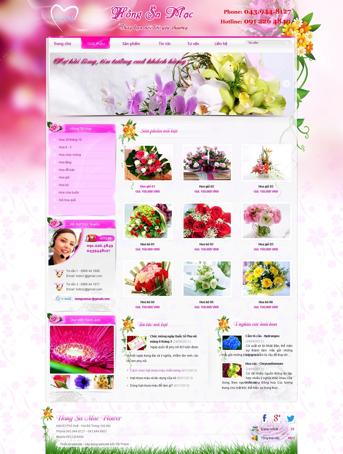 Trang chủ website