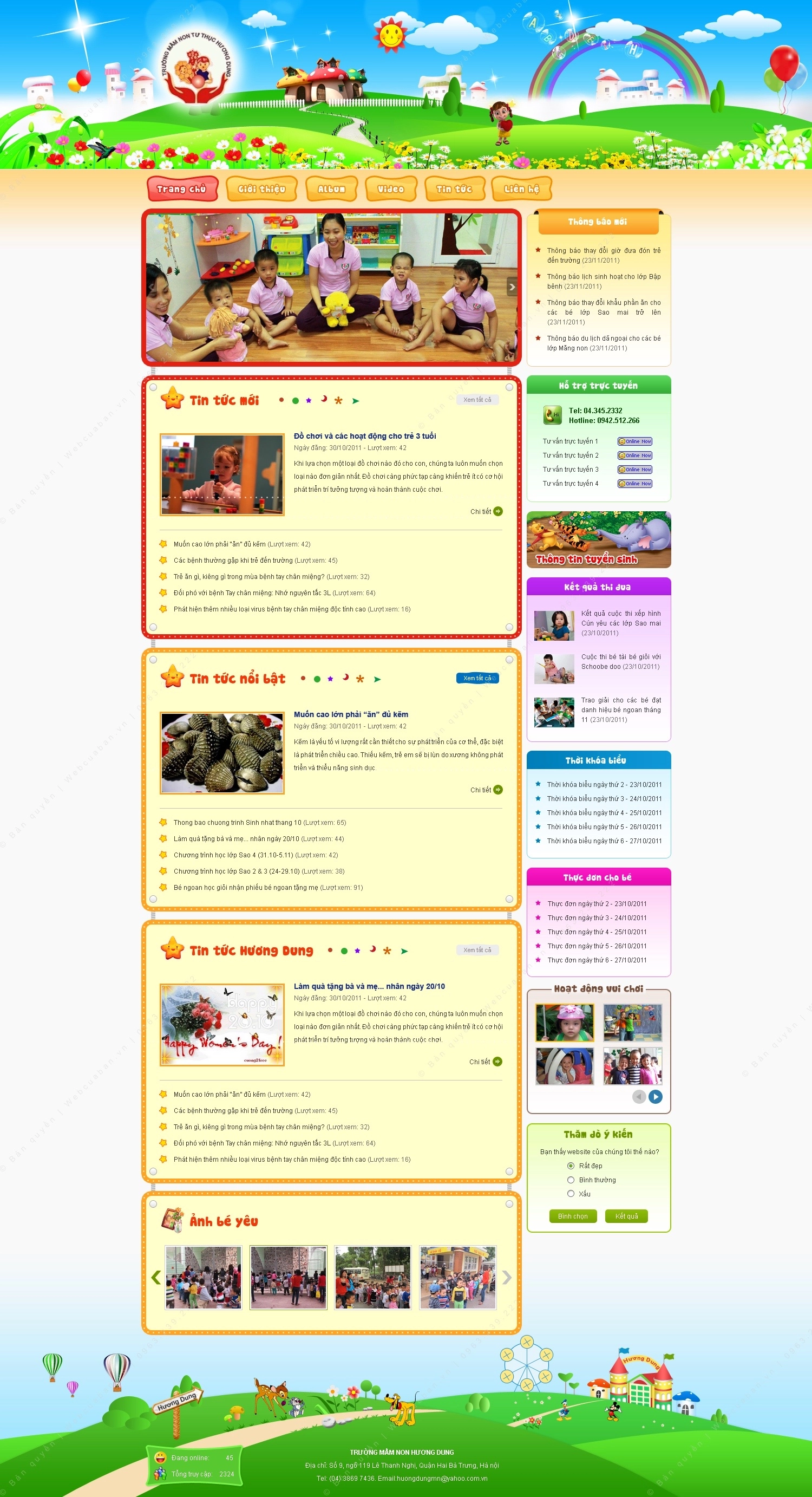 Trang chủ website