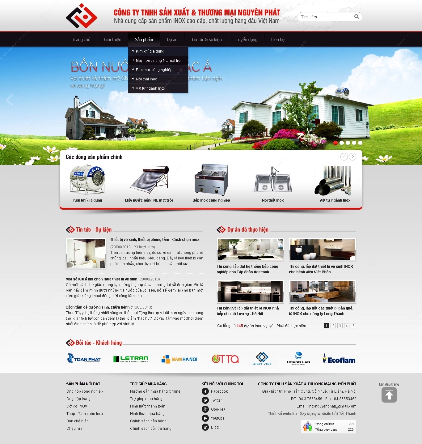 Trang chủ website