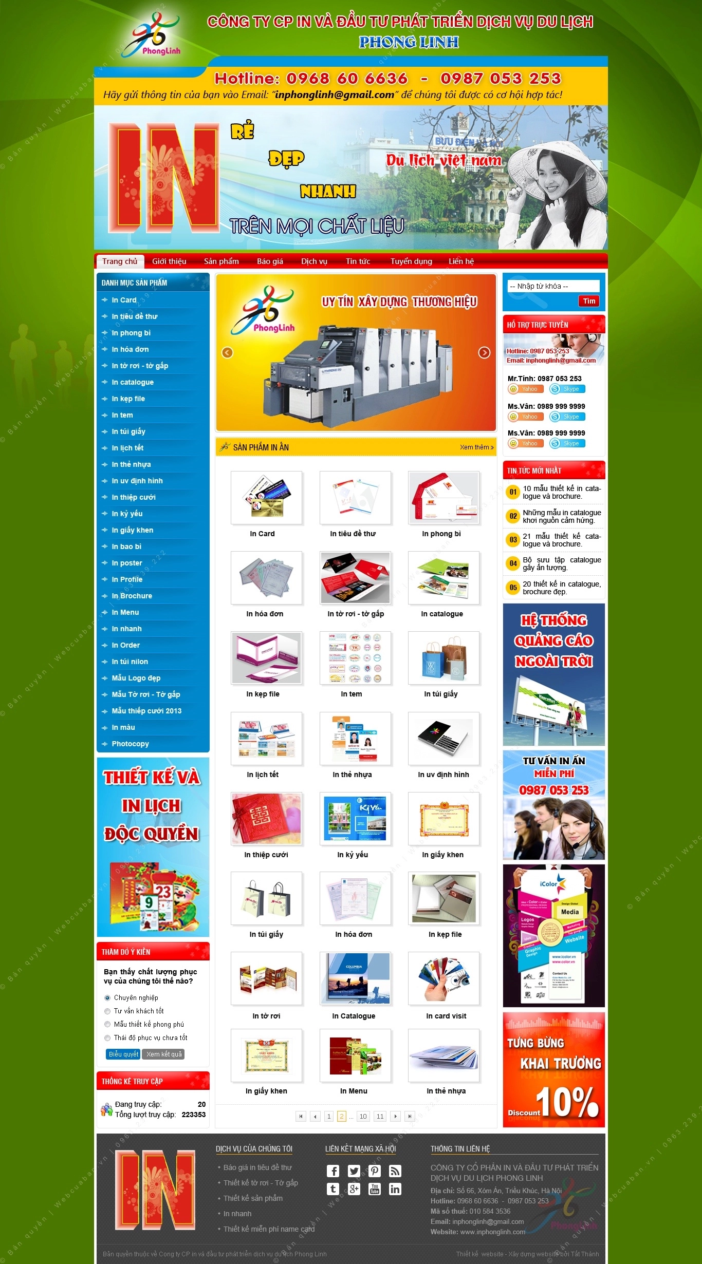 Trang chủ website